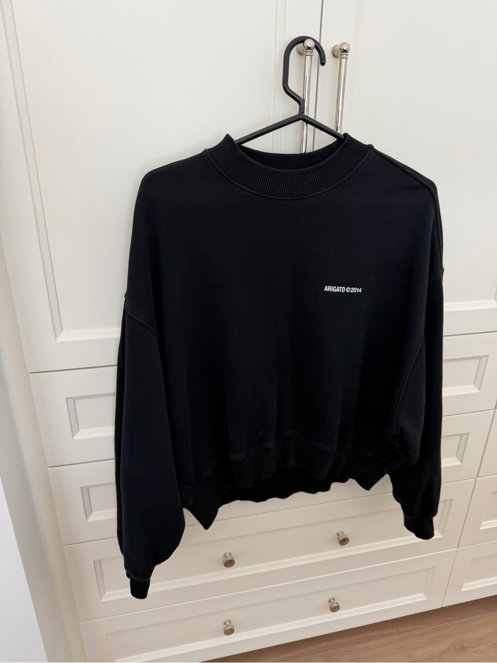 Axel Arigato Black Cropped Crewneck Sweatshirt